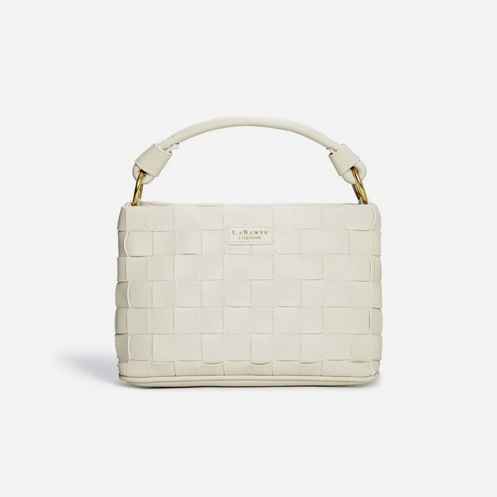 LaBante London Bella White Vegan Mini Crossbody Bag